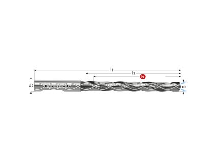 2204051230060 | Tvrdokovový vrták s chlazením 12,3x60-124x14,0 mm