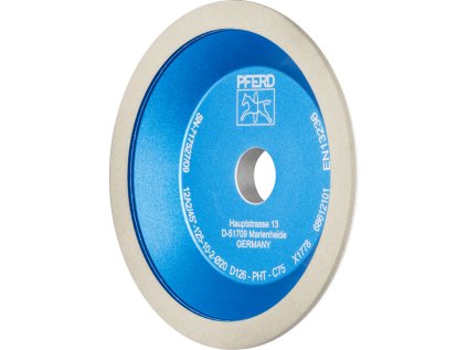 68612101 | Diamantový brusný kotouč s pojivem z umělé pryskyřice Tvar 11A2/45° 125 x 10 x 2 x 20 mm, D 126, PHT