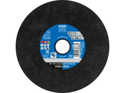 66300010 | Řezný kotouč 150 x 1,0 x 22,23 mm, SG LAB STEELOX, rovný