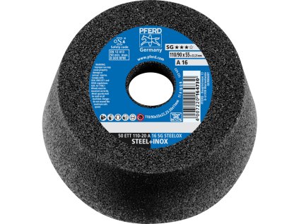63418222 | Brusný hrncový kotouč kuželový 110x20x22,23 mm, Z16, SG STEELOX
