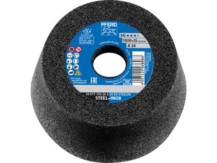 63418224 | Brusný hrncový kotouč kuželový 110x20x22,23 mm, Z24, SG STEELOX