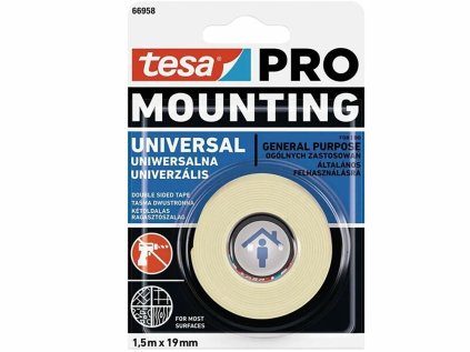 96958 | Páska lepící oboustranná montážní pěnová UNIVERSAL 19 mm x 1,5 m