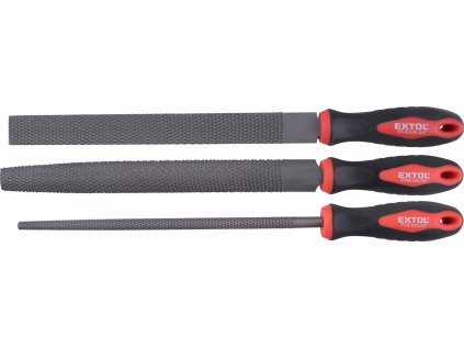 8803757 | Sada rašplí s plastovou rukojetí křížové střední ozubení č. 2, 250 mm