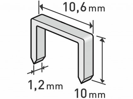 8852203 | Spony do sponkovačky 10x10,6x1,2 mm - balení 1000 ks