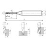 S560602.018 AlTiN | Mini fréza kopírovací R=½D Ø1,8x2,7x50, Z2, λ 30°, ZPS, SK, AlTiN, N