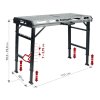 4759970 | Stůl svařovací skládací, Max. 454kg, tloušťka 2mm, 107x53cm, výška 70-93cm, fixační otvory 20mm