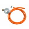8898310 | Regulátor tlaku plynu, hadice a spony 30 bar (3 kPa), průtok 1,5 kg/h, hadice 1,5 m s vnit. průměr 8 mm, 2x hadicová spona