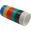 9550 | Páska lepicí izolační 18 mm x 3 m, bílá, černá, zelená, červená, žlutá, modrá - 6-dílná sada