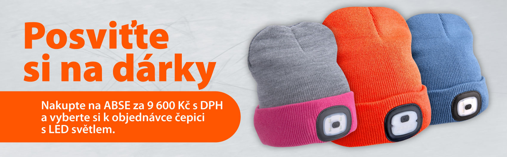 LED čepice k objednávke