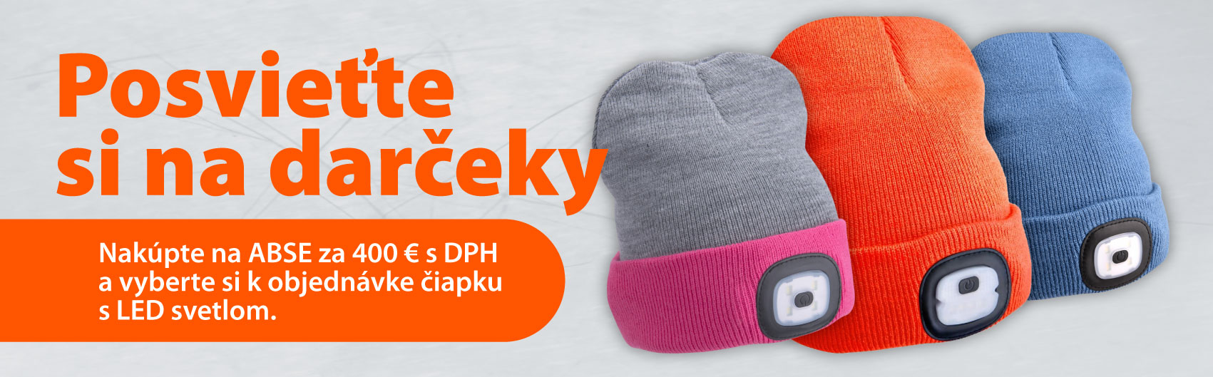 LED čiapky k objednávke