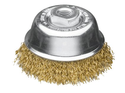 104270 426767 topfburste stahldraht vermessingt gewellt 100 x m14 0 30