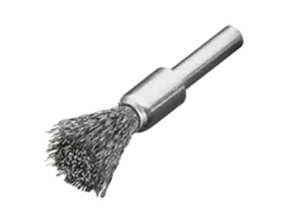 451191 | Štetcová kefa so stopkou priemer 6 mm oceľový drôt, zvlnený priemer 12x10 / 0,50