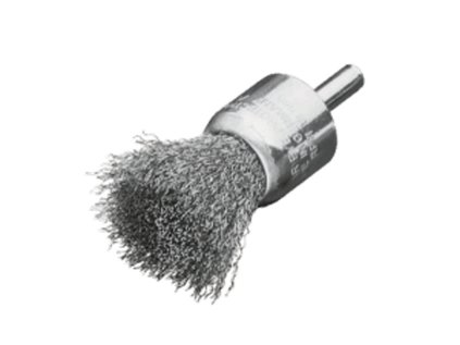 104450 453191 pinselburste mit schaft 6 mm stahldraht gewellt 23x22 0 50