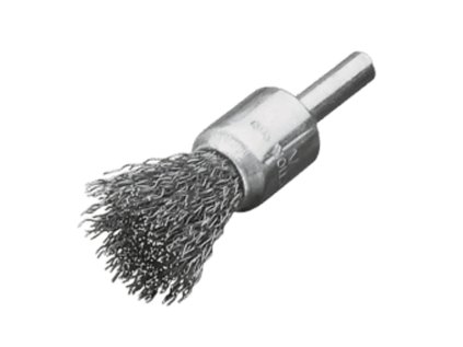 104486 452361 pinselburste mit schaft 6 mm stahldraht rostfrei gewellt 17x16 0 30