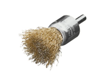 104504 452751 pinselburste mit schaft 6 mm stahldraht vermessingt gewellt 17x16 0 25