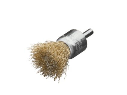 104507 453751 pinselburste mit schaft 6 mm stahldraht vermessingt gewellt 23x22 0 25