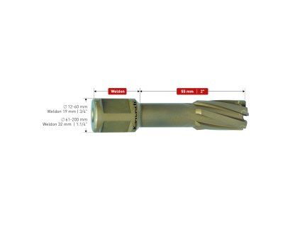 201316014 | Kernbohrer 14 mm, HARD-LINE 55 Schaft WELDON 19