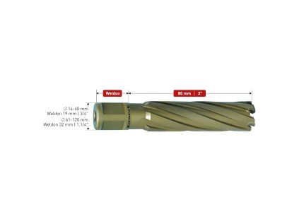 201650030 | Kernbohrer 30 mm, HARD-LINE 80 Schaft WELDON 19