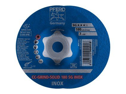 64186180 | Brusilna plošča 180 mm, CC-GRIND-SOLID SG INOX