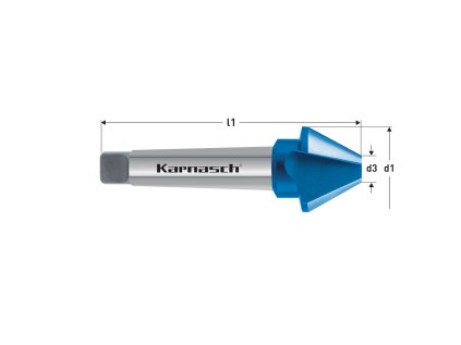 4030350200 | Kužeľový a odihlovací záhlbník podľa DIN 334 tvar D 60° povlakované s Morse kužeľom 20,0x5,0-106,0 mm, Morse kužeľ 2