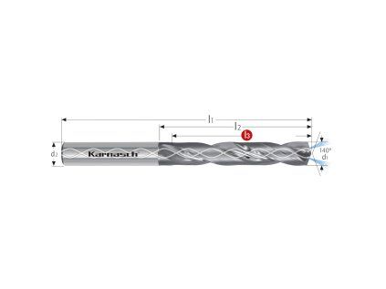 22417543 | Tvrdokovový vrták 7,5x43-91x8 mm