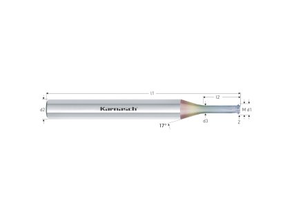 231760006 | Tvrdokovový závitový obrtlík, Log Top M 0,6x0,15-45x4 mm, Z=3