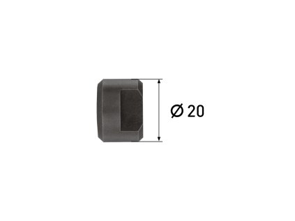 201787060 | Vodiaci kolík pre kužeľový záhlbník 90° 201786045 priemer 20 mm