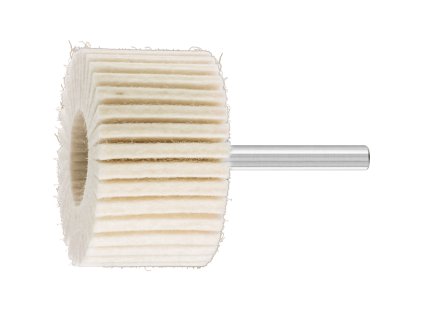 44385031 | Leštiaci filcový lamelový vejár so stopkou FLS priemer 50x30-6x40 mm, H (tvrdý)