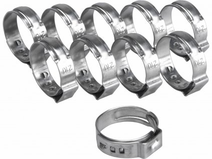 8865178 | Spona na vzduchovú hadicu 1/2", nerez, pre priemer 17,8-21,0 mm - balenie 10 ks
