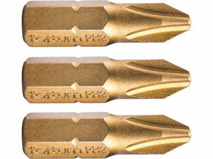 4741272 | Bit 1/4" pre skrutky s krížovou drážkou PHILIPS, povlakované TiN PH2x25 mm - balenie 3 ks