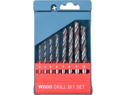 8801221 | Vrtáky do dreva špirálové 3-10 mm, CrV - sada 8 dielna