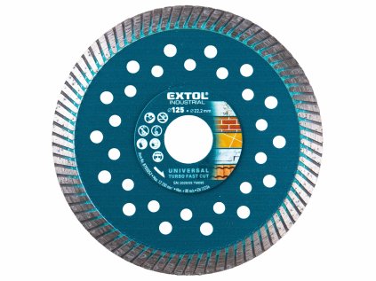 8703052 | Diamantový rezný kotúč Turbo FastCut na suché a mokré rezanie priemer 125x10,0x2,0x22,23 mm
