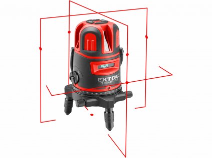 8823311 | Vodováha laserová krížová samonivelačná 1H-4V-6B horizontálny, 4 verikálne a 6 bodových lúčov, 1,0 kg