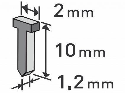 8852403 | Klince do sponkovacej pištole 10x1,2 mm - balenie 1000 ks