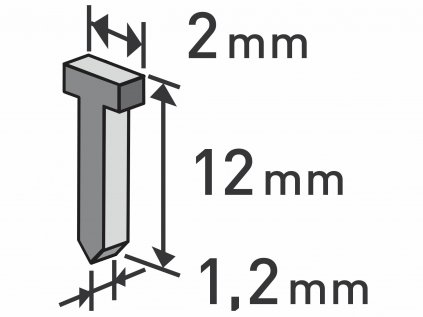 8852404 | Klince do sponkovacej pištole 12x1,2 mm - balenie 1000 ks