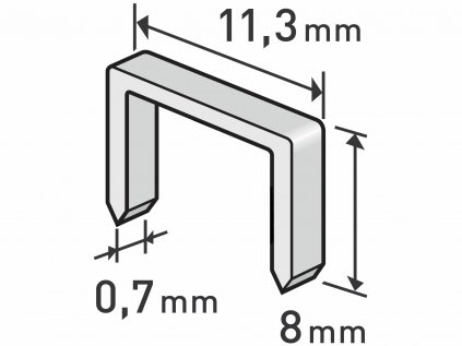 8852502 | Spony do sponkovacej pištole 8x11,3x0,7 mm - balenie 1000 ks