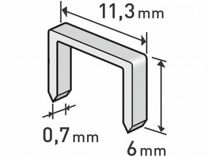 8852501 | Spony do sponkovacej pištole 6x11,3x0,7 mm - balenie 1000 ks