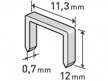 8852504 | Spony do sponkovacej pištole 12x11,3x0,7 mm - balenie 1000 ks