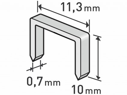 8852503 | Spony do sponkovacej pištole 10x11,3x0,7 mm - balenie 1000 ks