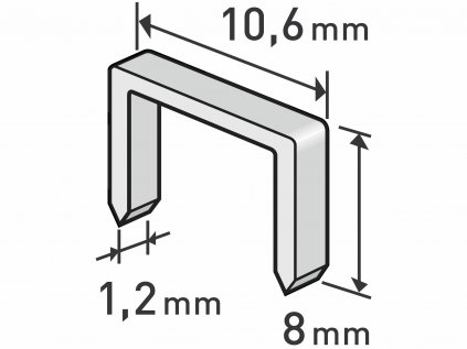 8852202 | Spony do sponkovačky 8x106x1,2 mm - balenie 1000 ks