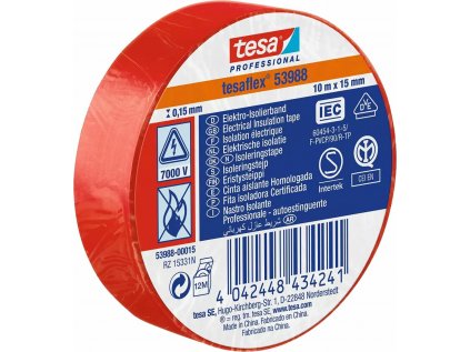 95393 | Páska elektroizolačná 53948 15 mm x 10 m, červená