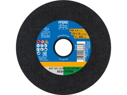 61819010 | Rezný kotúč 125 x 1,0 x 22,23 mm, PSF ALU+STONE, rovný
