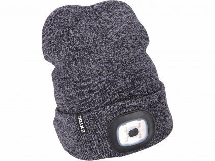43462 | Čepice s čelovým světlem šedá/černá