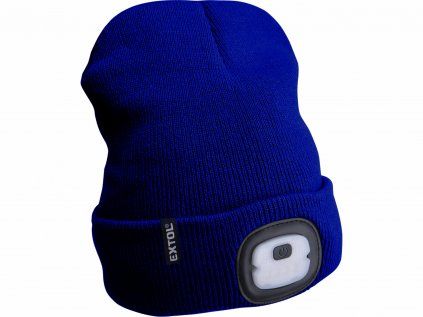 Hut mit blauer Stirnlampe | Extol Light (43454)