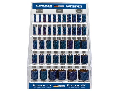 201609 | Jadrové vrtáky BLUE-DRILL LINE 55 SET DISPLAY, WELDON 12-50 mm, sada 44 ks