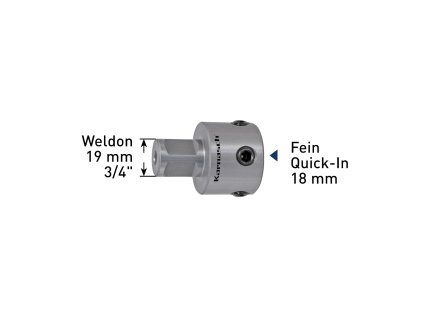 201385 | Weldon 19 mm / Fein Quick-In 18 mm adapter