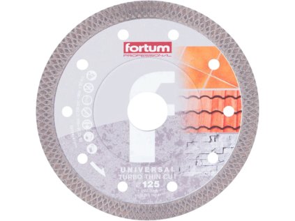 4763042 | Kotúč rezný diamantový Turbo Thin Cut, suché a mokré rezanie, FORTUM 125x10,0x1,2x22,2 mm