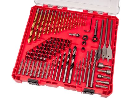 8819653 | Sada vrtákov a bitov, 100ks, vrtáky do dreva, kovu, muriva, plastový kufrík