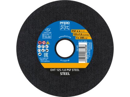 61719010 | Rezný kotúč 125 x 1,0 x 22,23 mm, PSF STEEL rozbal.