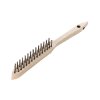 104681 103721 handburste 2 rhg x 14 15 stahldraht rostfrei rof glatt 0 35 mm
